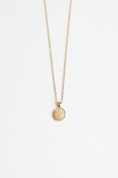 Necklace Gold Rose Quartz Pendant